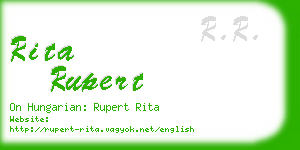 rita rupert business card